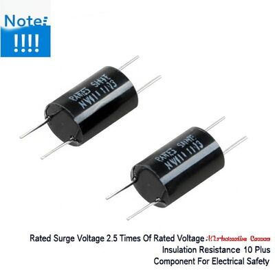 Номинальное напряжение перенапряжения 2,5 раза превышает номинальное напряжение X2 Защитный конденсатор Изоляционное сопротивление 10 плюс Компонент для электробезопасности