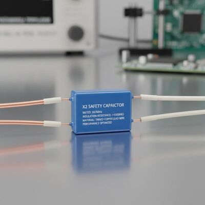 Консервированный медный свинцовый проволока материал X2 безопасный конденсатор номинальная частота 50 60Hz с изоляционным сопротивлением 000MΩ для производительности